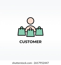 Cliente Vector, Icono O Logotipo Signo Ilustración De Símbolo Aislado