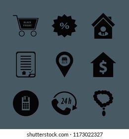 customer vector icons set. with call center, house seller, house buying contract and house rent in set