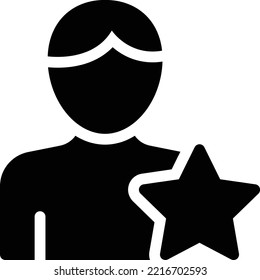 ilustración de cliente Vector en un fondo transparente. Símbolos de calidad superior. Iconos vectoriales de glifos para diseño de conceptos y gráficos.