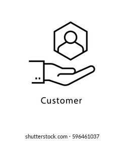 Customer Vector Line Icon