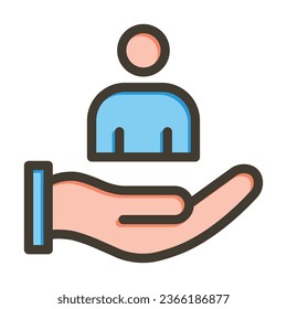 Customer Vector Thick Line Filled Colors Icon For Personal And Commercial Use.
