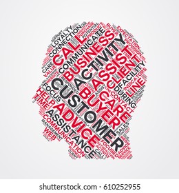 customer word cloud head typography