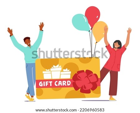 Customers Care and Loyalty Program Concept. Man Buyer Carry Wrapped Gift Box in Hands Getting Present from Store. Consumerism, Special Offer for Clients, Seasonal Sale Cartoon Flat Vector Illustration