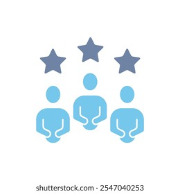ícone da linha de conceito de clientes. Ilustração de elemento simples. design de símbolo de estrutura de tópicos de conceito de clientes.