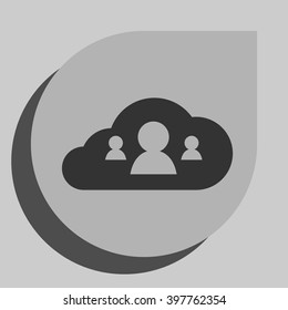 customers connected to cloud service vector illustration