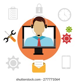 Customers design over white background, vector illustration.