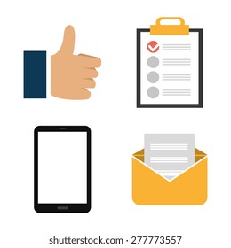 Customers design over white background, vector illustration.