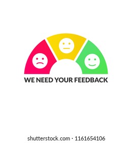 Customers feedback smiley infographics set. User testimonials emoticon illustration