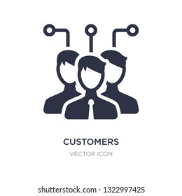 customers icon on white background. Simple element illustration from Technology concept. customers sign icon symbol design.