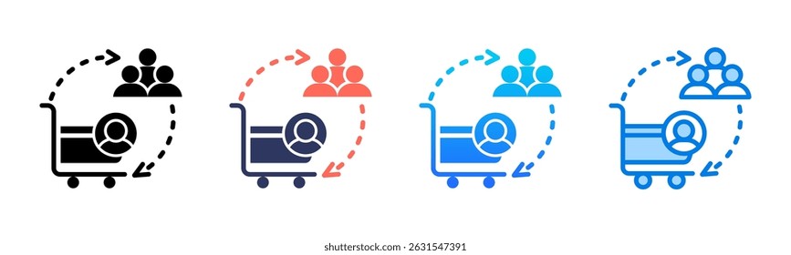 Customers icon sheet multiple style collection