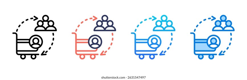 Customers icon sheet multiple style collection