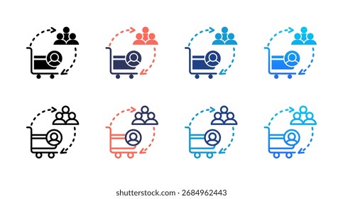 Customers icon sheet multiple style collection