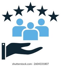 Customers icon vector representing user engagement, business audience, and market targeting. Ideal for digital marketing, sales strategy, and brand retention.