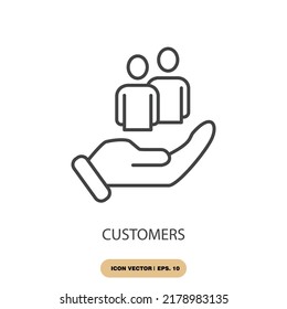 customers icons  symbol vector elements for infographic web