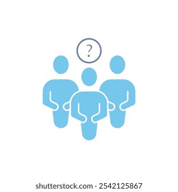 customers questions concept line icon. Simple element illustration. customers questions concept outline symbol design.
