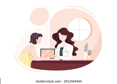Customers receiving services in spa salons