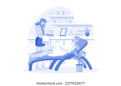 Customers Receiving Services in Spa Salons