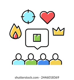 customers review color icon vector. customers review sign. isolated symbol illustration