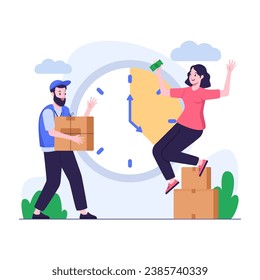 Customers are satisfied because delivery is on time