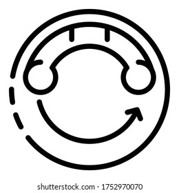 Customers service icon. Outline customers service vector icon for web design isolated on white background