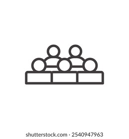 Customers stroke icon in black