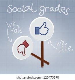 Customers tool for interacting with business vector concept illustration.