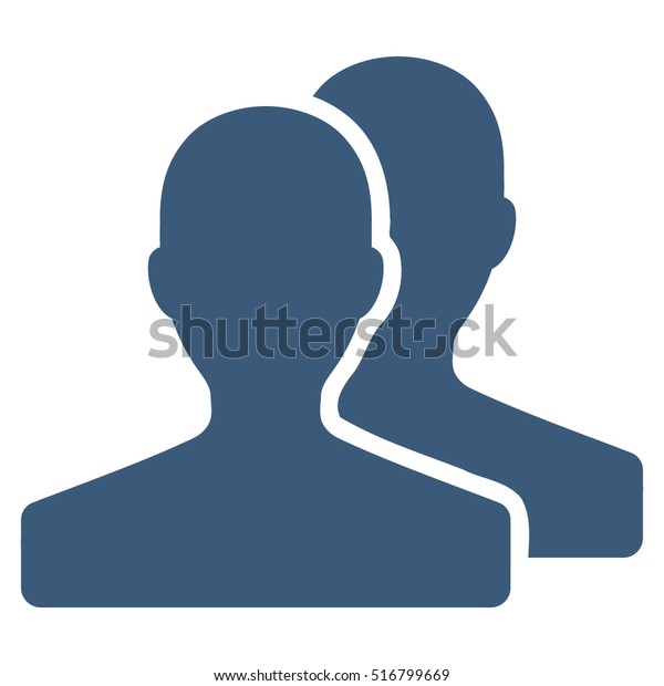 Customers Vector Icon Flat Blue Symbol Stock Vector (Royalty Free ...