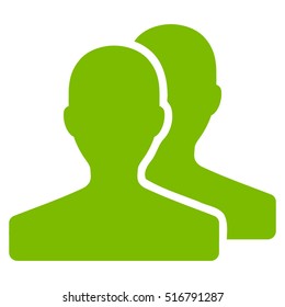 Customers vector icon. Flat eco green symbol. Pictogram is isolated on a white background. Designed for web and software interfaces.