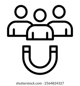 Customers Vector Line Icon Design