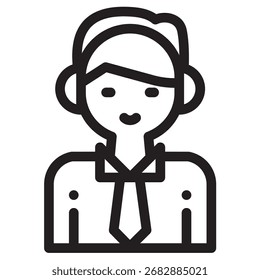 Customerservice Modern Vector Icon – Minimal Illustration Symbol Template for Web Mobile App UI Design