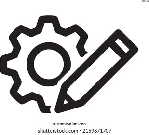 customisation icon, vector illustration on white background