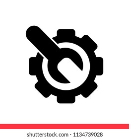 Customisation vector icon, settings symbol. Simple, flat design for web or mobile app