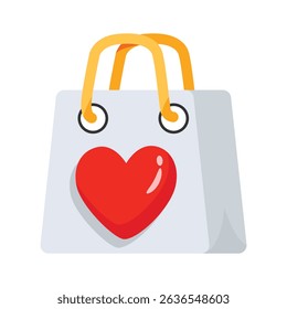 A customizable 2d icon of branded shopping bag
