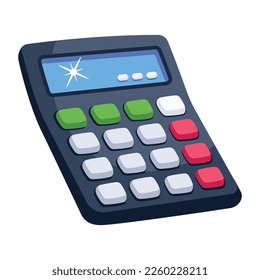 A customizable 2d icon of calculator 