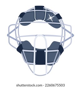 Un icono personalizable de 2d de casco catcher 