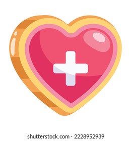 A customizable 2d icon of charity 