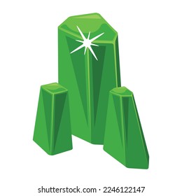 A customizable 2d vector of peridot gems
