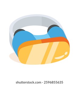 A customizable 3d style icon depicting vr glasses