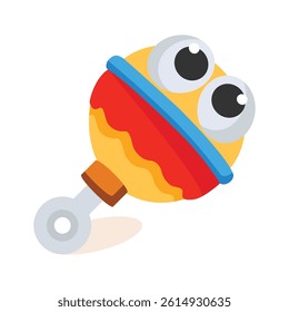 A customizable 3d style icon depicting baby shaker