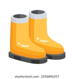 A customizable 3d style icon of farmer boots