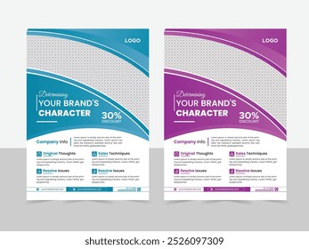 Customizable A4 Flyer Templates, minimal design.