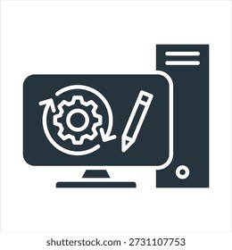 Colección de iconos de glifo de automatización personalizable