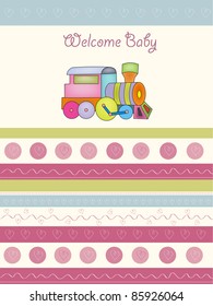 customizable birthday greeting card with train