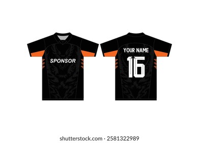 Customizable Black Sports Jersey Design