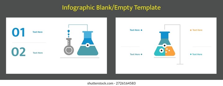 Customizable blank infographic template ideal for scientific data, research processes, and step by step presentations.
