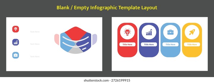 Customizable blank infographic template with two distinct layouts. Ideal for business presentations, data visualization, and step-by-step processes.