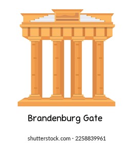 A customizable brandenburg gate flat design 