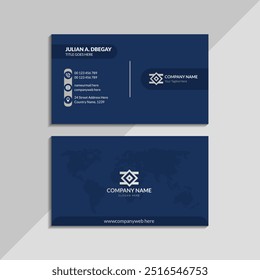 Customizable business card design with modern, high-resolution graphics, professional layout