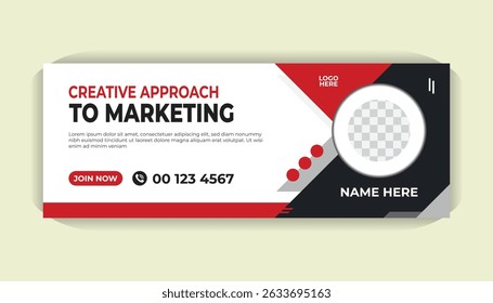 Customizable Business Marketing social media Cover Template, Editable Format