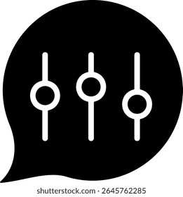 Personalizável bate-papo moderno ícone preto Design